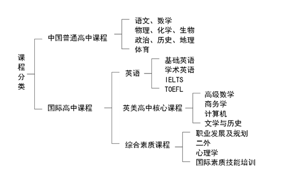雙威國(guó)際學(xué)校課程分類(lèi)